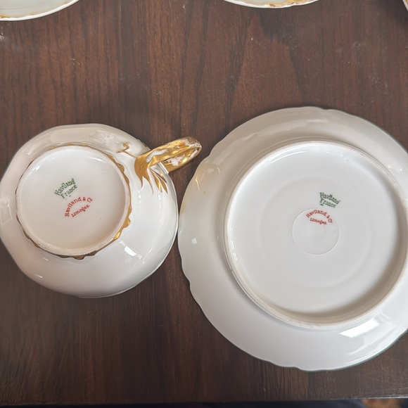 Haviland Limoges Set of 7 Teacups and Saucers - Picture 2 of 6